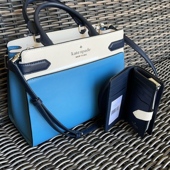 Kate Spade staci medium satchel & staci colorblock medium compact bifold - Picture 10 of 16